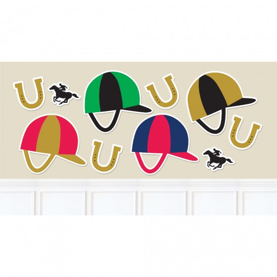 Jockey Hats & Horseshoe Cutouts - Horse Racing Theme
