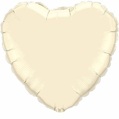 Ivory Heart Balloon Foil