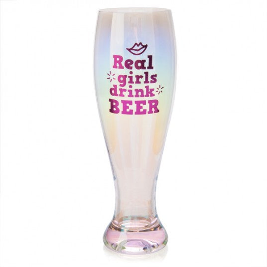 Real Girls Drink Beer Glass