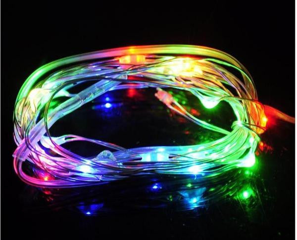 Multi Coloured Wire Fairy Lights 3m