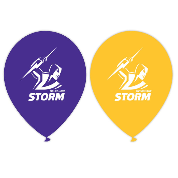 Melbourne Storm Printed Balloons | NRL Balloons 10 Pack