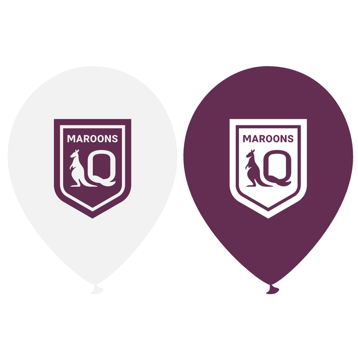 State of Origin QLD balloons - 10 Pack -  Flat