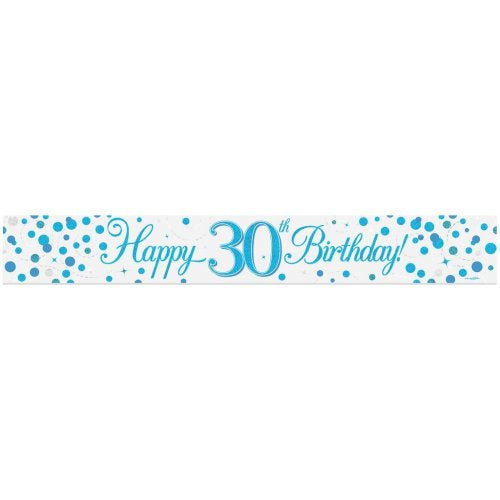 30th Birthday | Blue Sparkling Banner