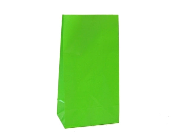 Paper Loot Bags - Lime Green 12pk
