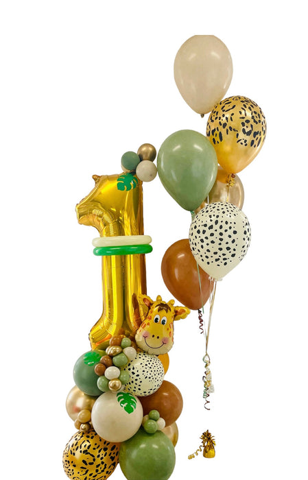 Jungle/safari Number Balloon base & Bouquet - Choose Your Number