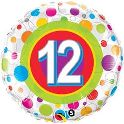 12th Birthday Balloon Confetti / Flat - Helium Filled - Bouquet — Party  Planet