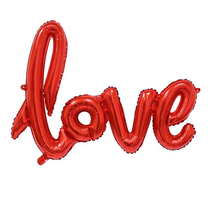 Love Script Foil Balloon Red - Air Fill Only