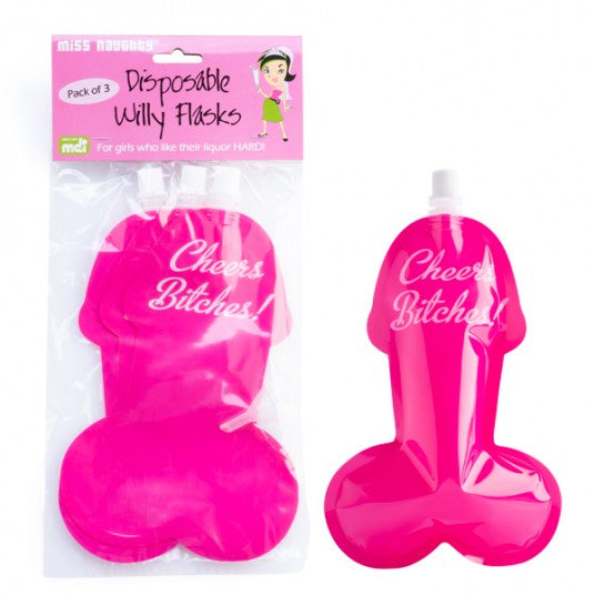 Disposable Willy Flasks 3pc