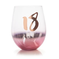 18th Rose Gold | Stemless Wine Glass