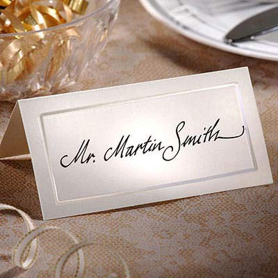 Placecards Pearlized Ivory Pk50
