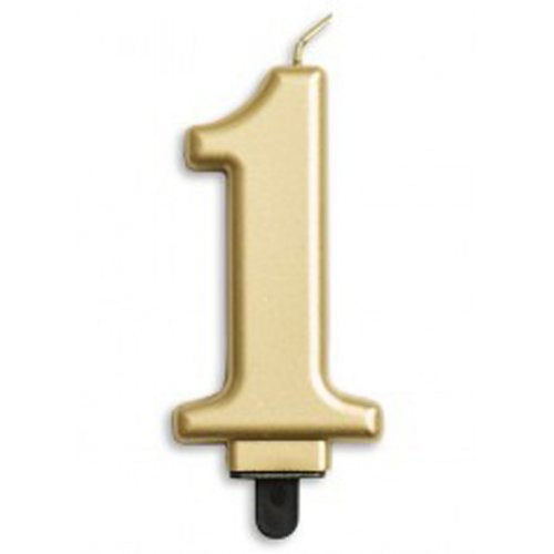 Number 1 Gold Candle | Short