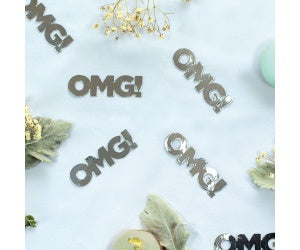 Silver OMG Confetti - Jumbo Pk20