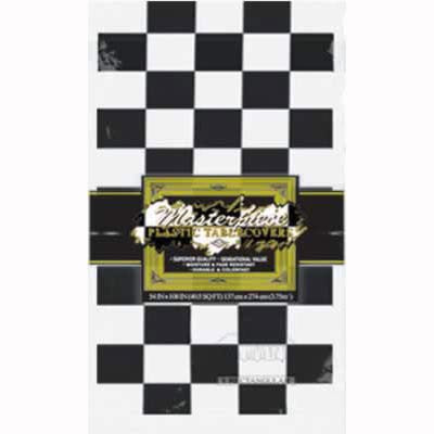 Black & White Checkered Tablecover