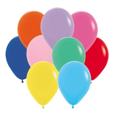 Bright Assorted Balloons ~ Singles ~ Pack ~ Helium Filled ~ Flat