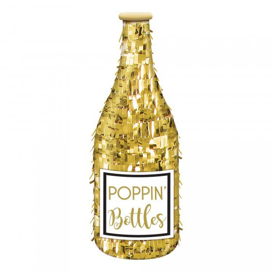 Gold Champagne Bottle Mini Pinata