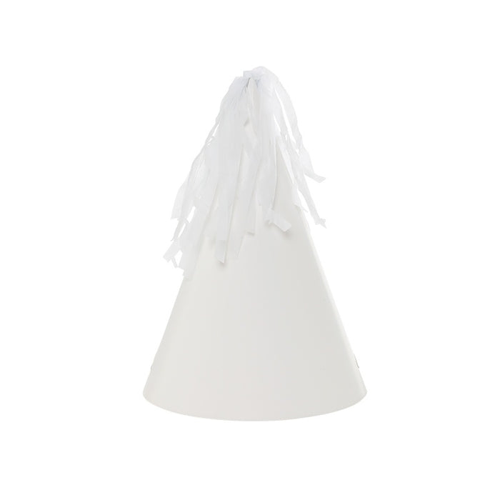 White Party Hats with Tassel