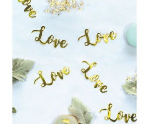 Gold LOVE Confetti - Jumbo Pk20