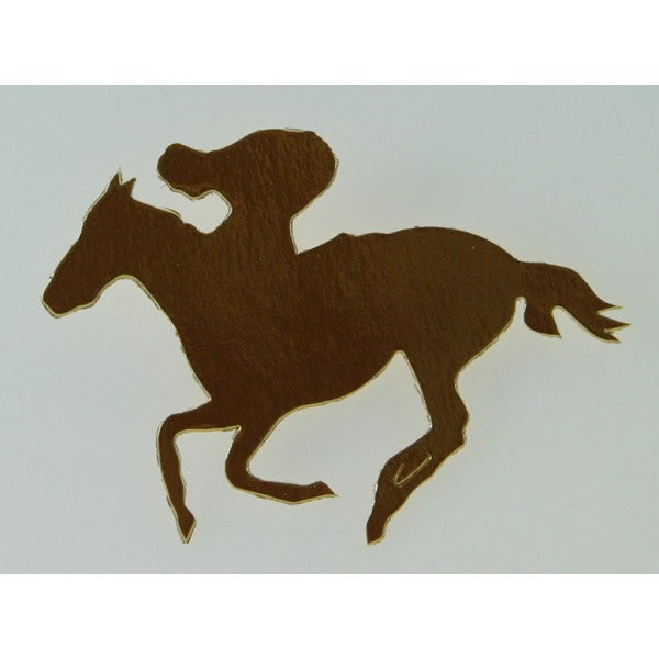 Horse and Rider Gold Cutouts 10cm Pack of 12