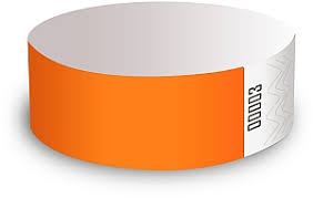 Neon Orange Wristbands - Packet of 50