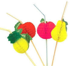 Flexi Fruit Straws - Assorted Colours & Designs P50