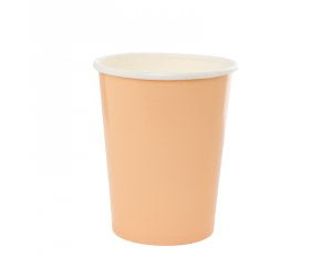 Peach Paper Cups 266ml Pk 10
