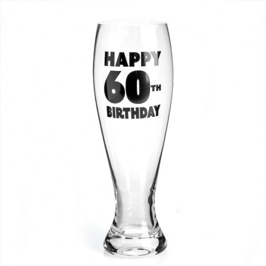 60th Birthday Beer Glass