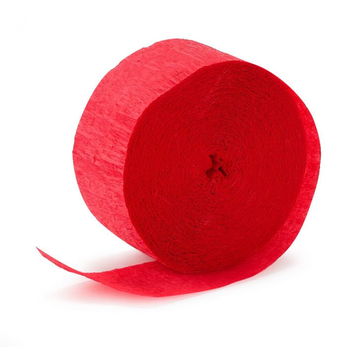 Red Streamers - Crepe Paper
