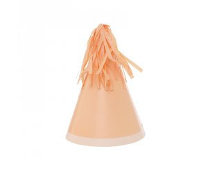 Peach Party Hats with Tassel Pk10