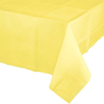 Pastel Yellow Plastic Tablecover