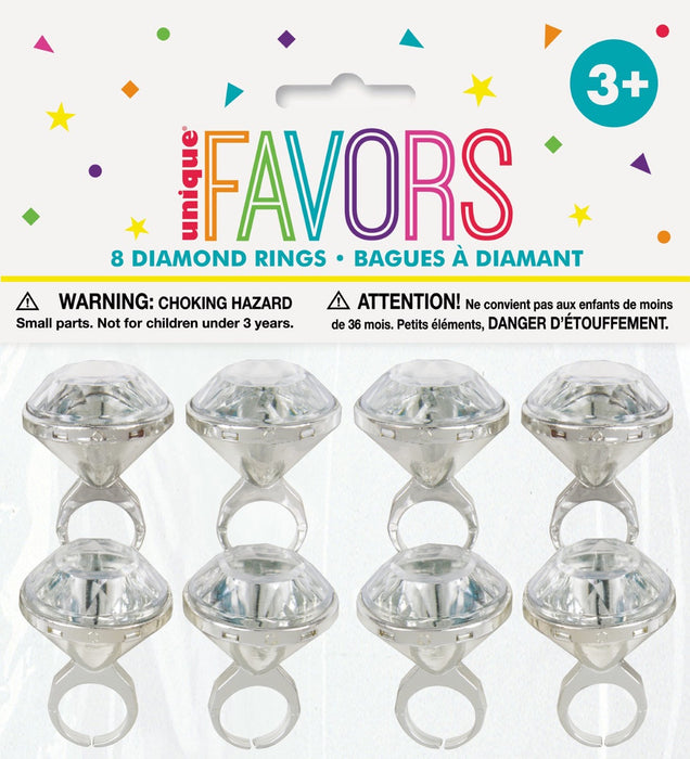 Diamond Ring Party Favors 8pk