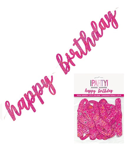 Happy Birthday Pink Prismatic
