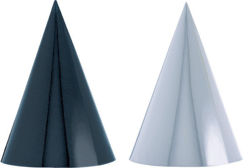 Black & Silver Party Hats
