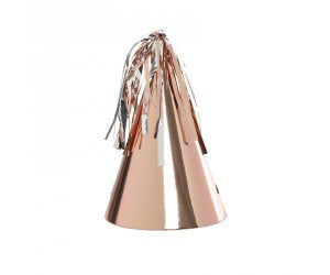 Rose Gold Party Hats with Tassel Pk10