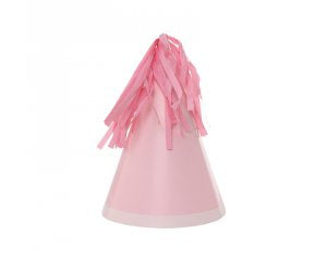 Pastel Pink Party Hats with Tassel Pk10