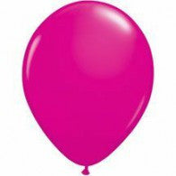 Hot Pink/Wildberry Balloons Standard/Matte ~ Singles ~ Pack ~ Helium Filled ~ Flat