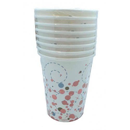 Rose Gold & White Paper Cups Pk8