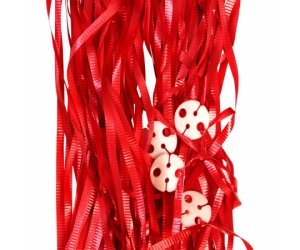 Balloon Ribbon with Clips Pk25 ~ RED
