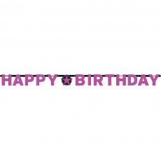 Happy Birthday Letter Banner | Sparkling Pink