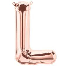 Small Letter Balloon L - 41cm Rose Gold - Air filled only