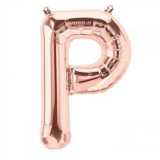 Small Letter Balloon P - 41cm Rose Gold - Air filled only