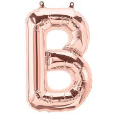 Small Letter Balloon B - 41cm Rose Gold - Air filled only