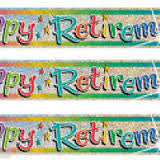 Happy Retirement Foil Banner
