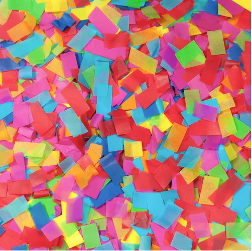 Bulk Confetti | Multi Coloured | Rectangle 1kg