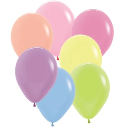 Neon Balloons ~ Singles ~ Pack ~ Helium Filled ~ Flat