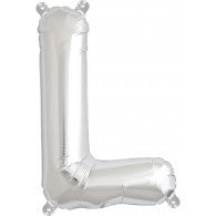 Small Letter Balloon L - 41cm Silver - Air filled only