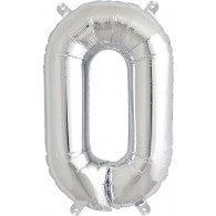 Small Letter Balloon O - 41cm Silver - Air filled only