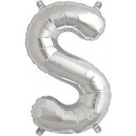 Small Letter Balloon S - 41cm Silver - Air filled only
