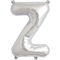 Small Letter Balloon Z - 41cm Silver - Air filled only