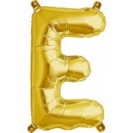 Small Letter Balloon E - 41cm Gold - Air filled only