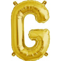 Small Letter Balloon G - 41cm Gold - Air filled only